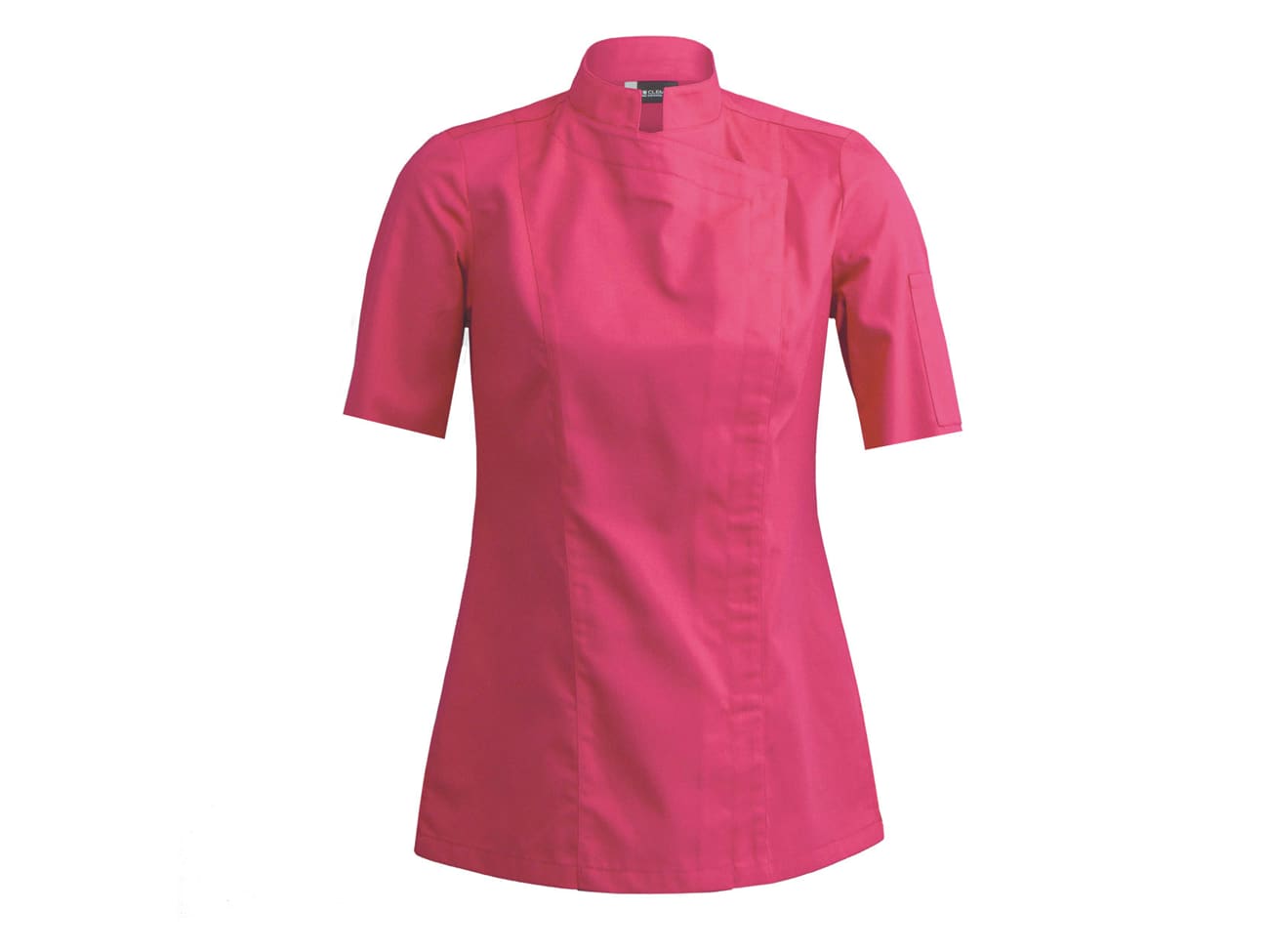 Veste de cuisine Sienne Fuchsia * courtes T00 - UE XS-34/36 - US 28/29 - Clement Design - Veste cuisine femme - SIENNE FUSCH MC T00 DISC - La Guilde Culinaire