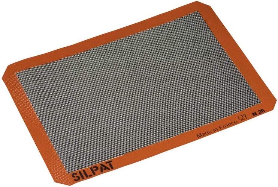 Silpat Premium Non-Stick Silicone Baking Mat, Half Sheet w/Storage Band,  Orange