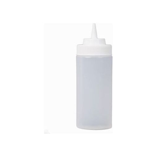 Bouteille à pression en Plastique transparent 12 Oz    - SG - Bouteille à condiment -  - La Guilde Culinaire