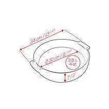 APPOLIA - Plat four en céramique rond Ardoise 34cm-13.4"    - Peugeot - Plat pour four -  - La Guilde Culinaire