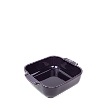 APPOLIA - Plat four en céramique carré Aubergine 21cm-8,25"    - Peugeot - Plat pour four -  - La Guilde Culinaire