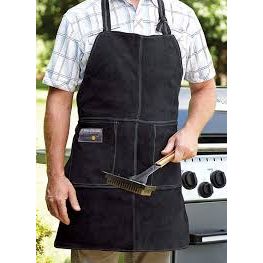 Tablier en cuir noir pour le BBQ Outset    - Outset - Tablier cuisine pour BBQ -  - La Guilde Culinaire