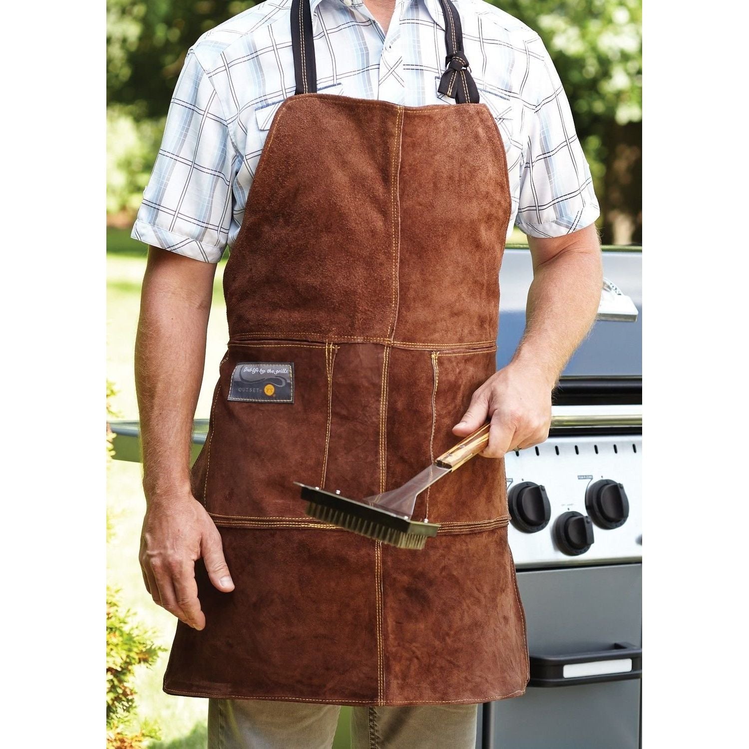 Tablier en cuir pour le BBQ Outset    - Outset - Tablier cuisine pour BBQ -  - La Guilde Culinaire