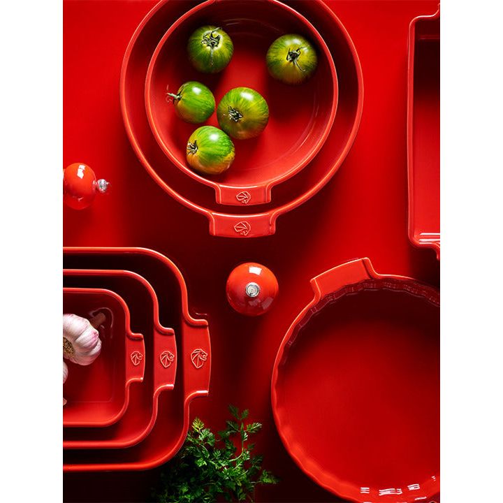 APPOLIA - Plat four en céramique rectangle rouge 25cm-10"    - Peugeot - Plat pour four -  - La Guilde Culinaire