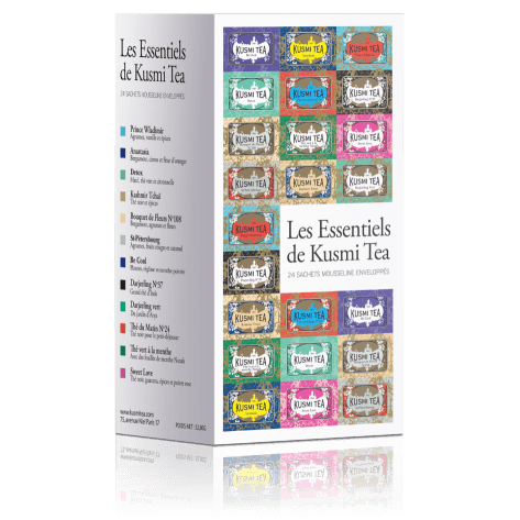 Les Essentiels - Étui carton de 24 sachets mousseline 52.8 gr    - Kusmi Tea - Thé et infusion -  - La Guilde Culinaire