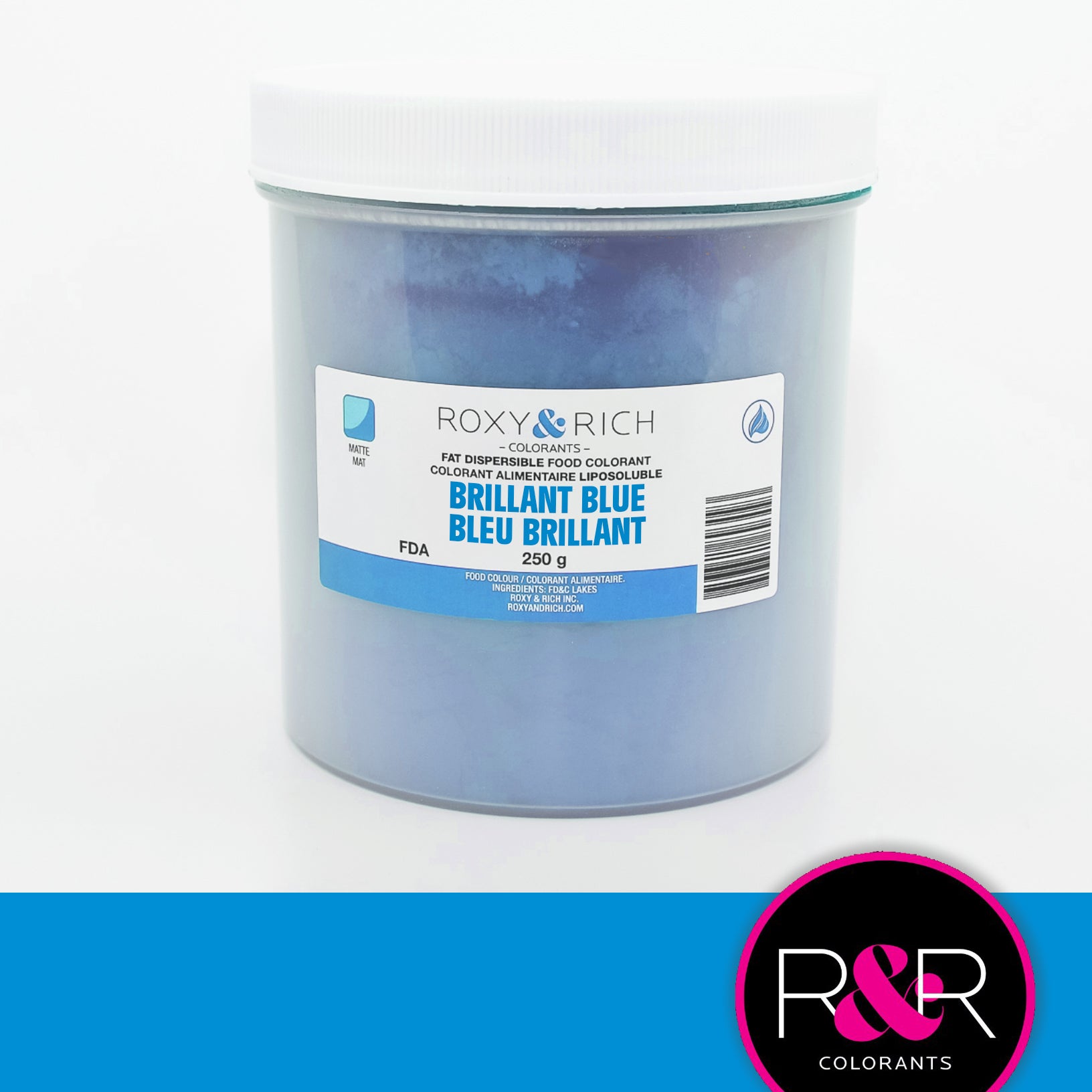 Colorant alimentaire liquide, bleu, 9808, Ruth, 1 kg, Bouteille PE