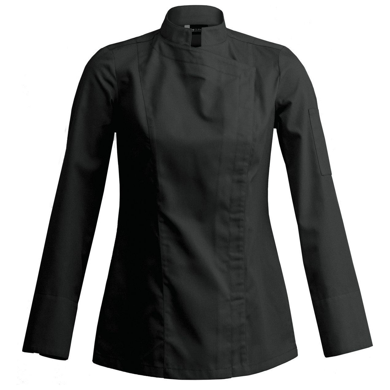 Veste de cuisine Sienne Noir longues T00 - UE XS-34/36 - US 28/29 - Clement Design - Veste cuisine femme - SIENNE NOIR ML T00 - La Guilde Culinaire