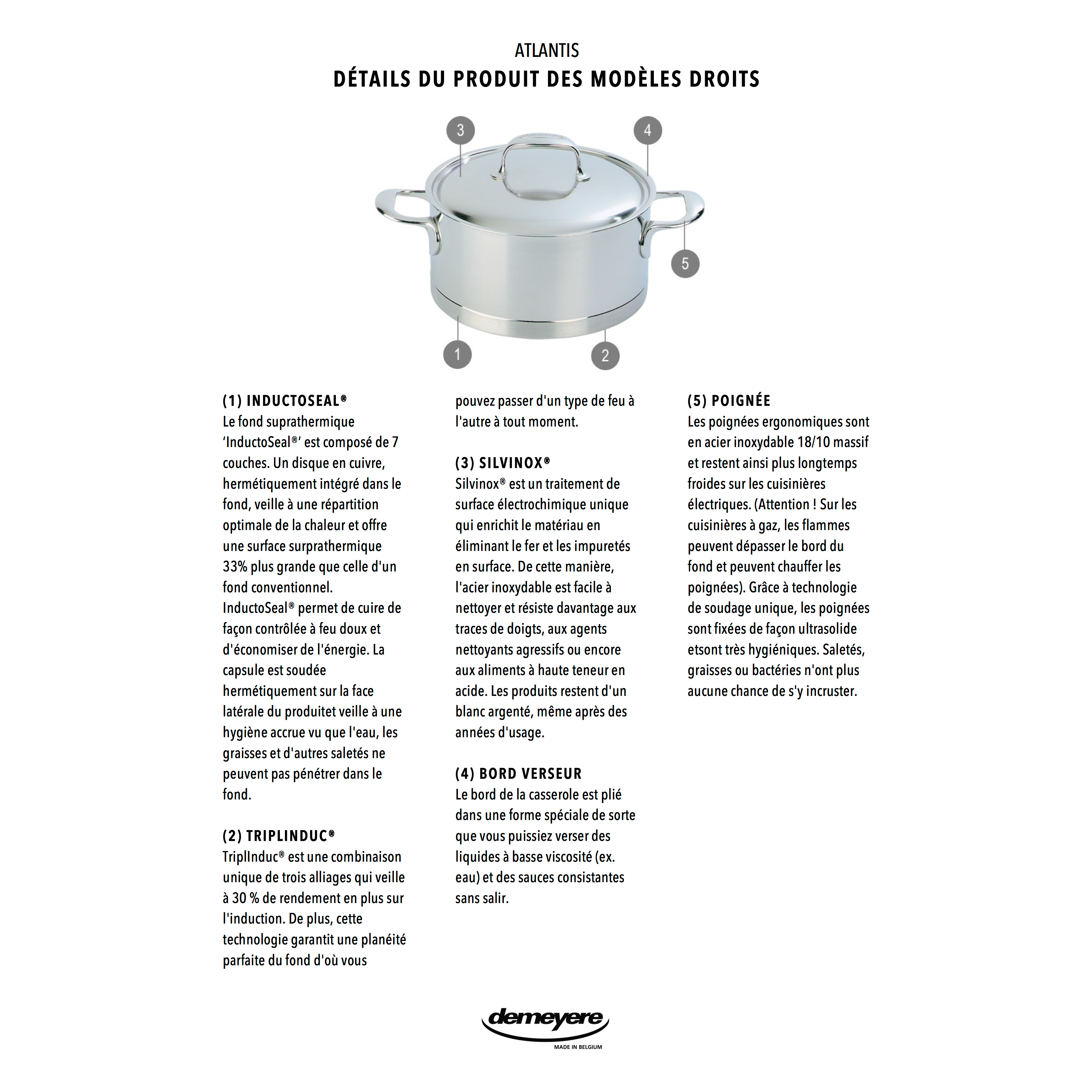 [ARCHIVE] Casserole 14cm - Atlantis 7 (Imperfection Visuel) - Demeyere * - Demeyere - Casserole - - La Guilde Culinaire