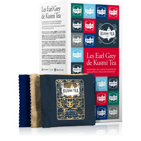 Les Earl Grey- Étui carton de 24 sachets mousseline 52.8 gr    - Kusmi Tea - Thé et infusion -  - La Guilde Culinaire