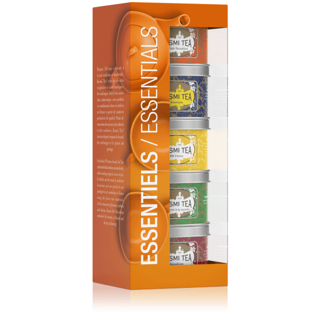 Les Essentiels - Assortiment de 5 boîtes métal de 25 gr    - Kusmi Tea - Thé et infusion -  - La Guilde Culinaire