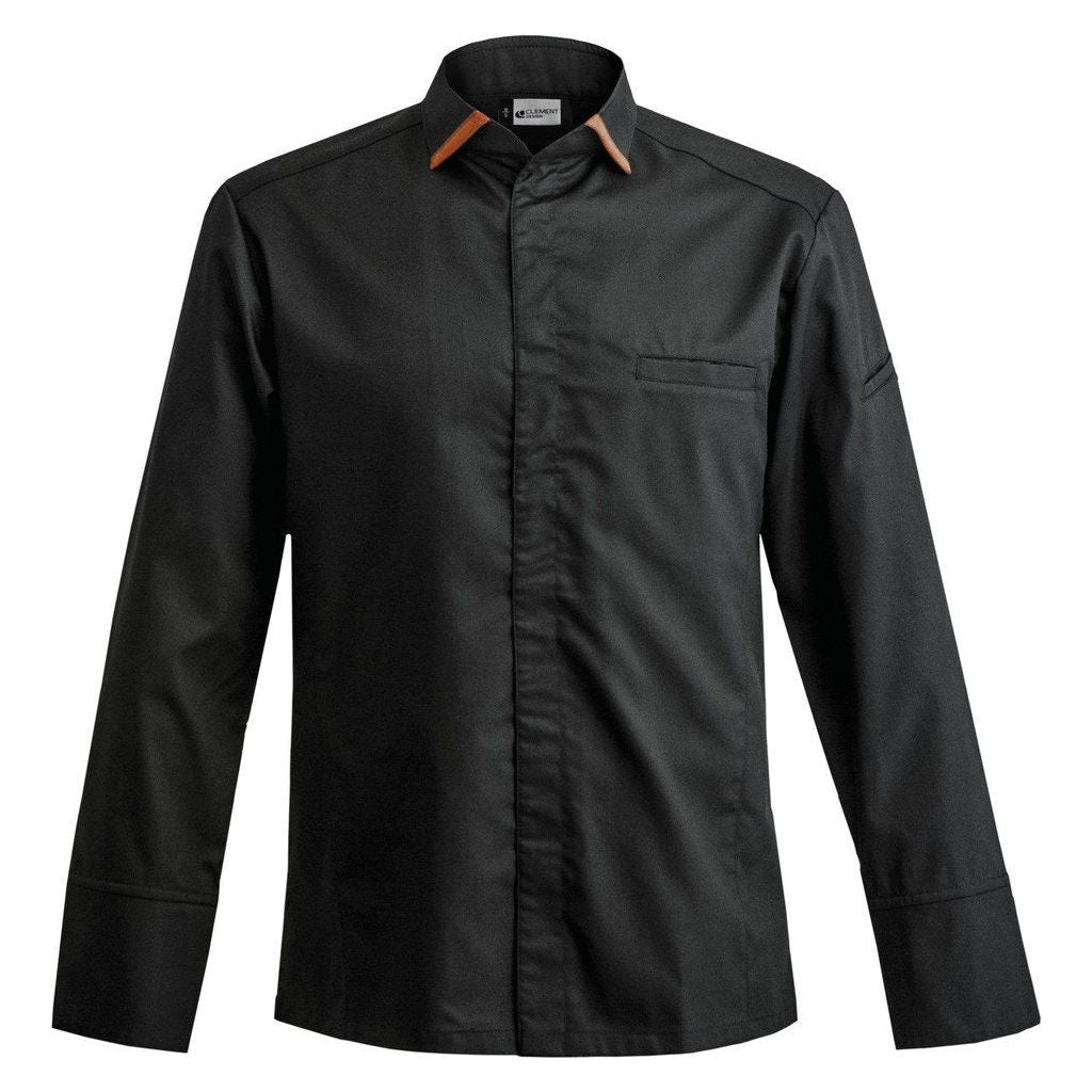 Veste de cuisine Imperia Noir *    - Clement Design - Veste cuisine homme -  - La Guilde Culinaire