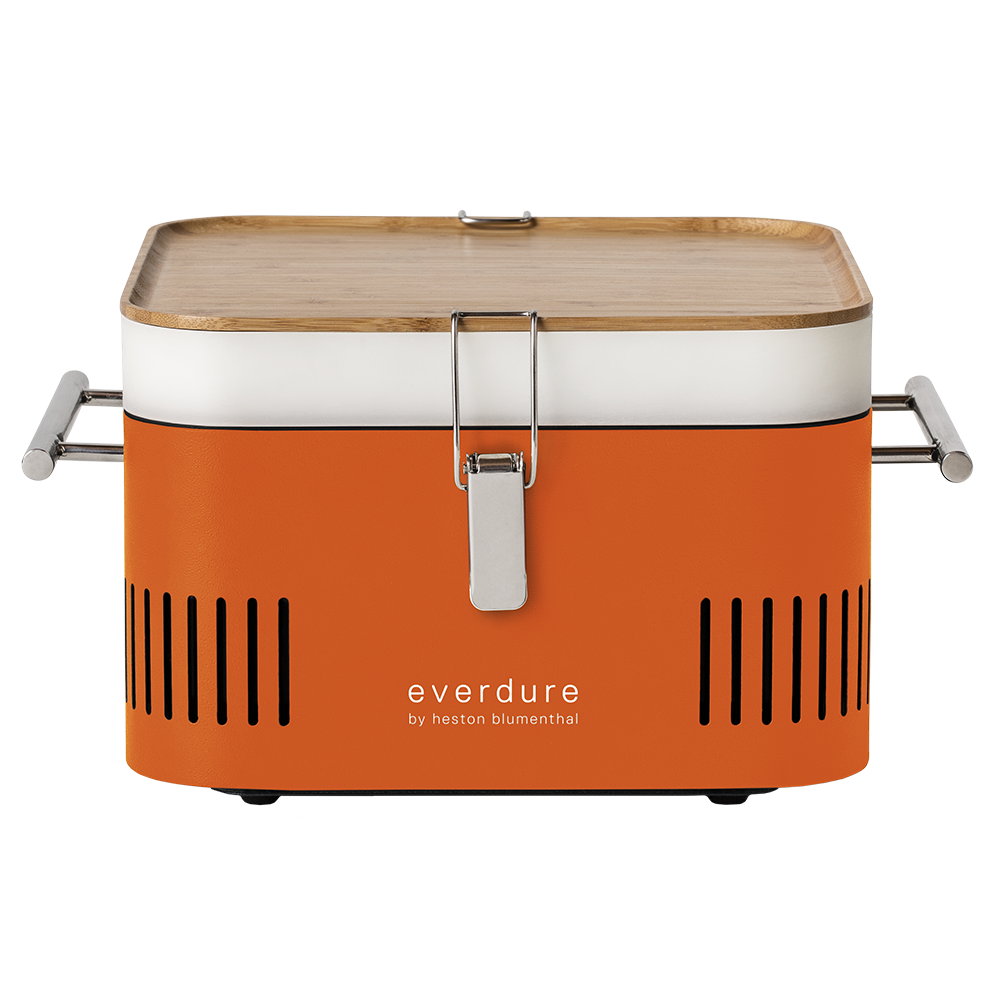 Barbecue Orange avec Piles et Câble d'Alimentation USB + 2,5Kg de Charbon  de Bois