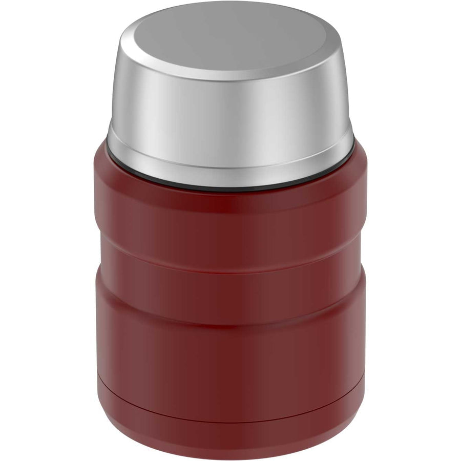 Contenant alimentaire Stainless King en acier inoxydable avec cuillère 16oz - Rouge Mat    - Thermos - Contenant pour aliment -  - La Guilde Culinaire