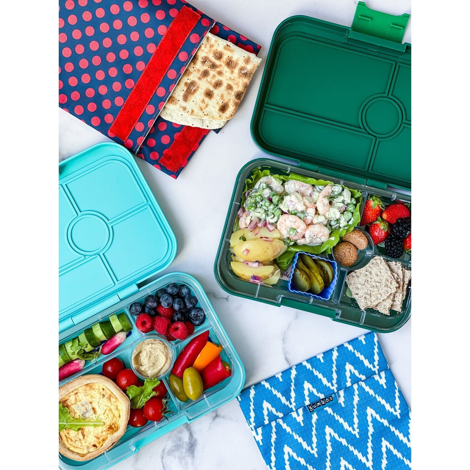 Yumbox Bento – Tapas – Antibes Blue avec plateau Bon Appetit (5 compartiments)    - Yumbox - Boîte à repas -  - La Guilde Culinaire